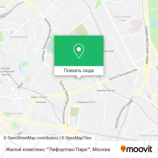 Карта Жилой комплекс ""Лефортово Парк""