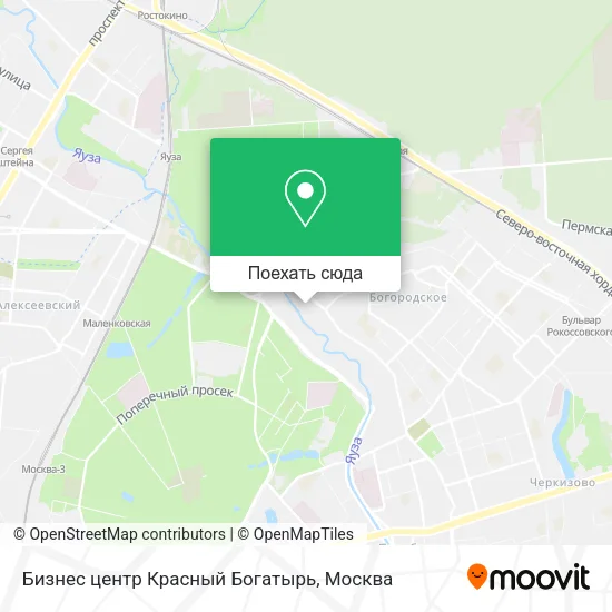 Карта Бизнес центр Красный Богатырь