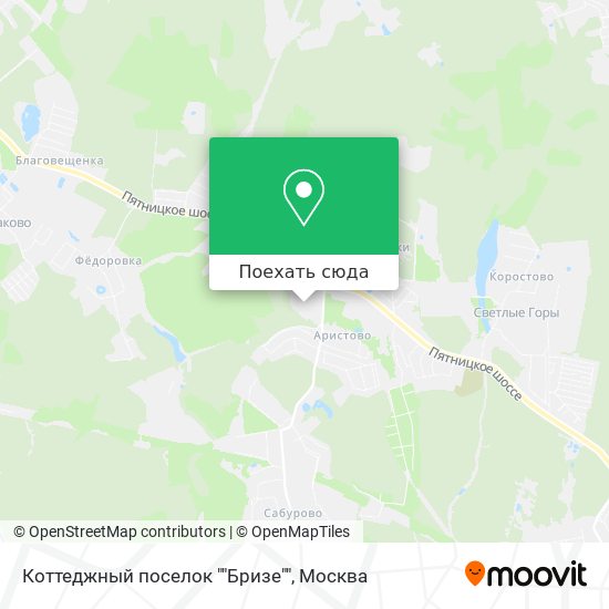 Карта Коттеджный поселок ""Бризе""