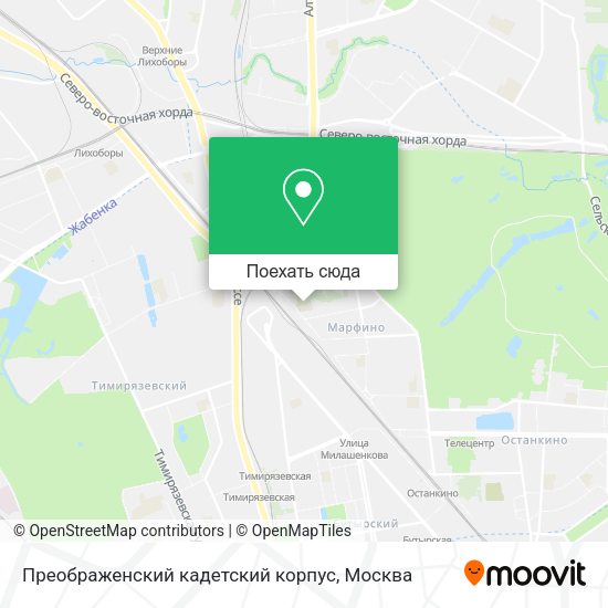 Карта Преображенский кадетский корпус