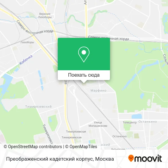 Карта Преображенский кадетский корпус