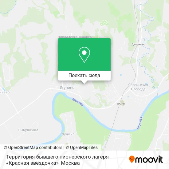 Карта Территория бывшего пионерского лагеря «Красная звёздочка»