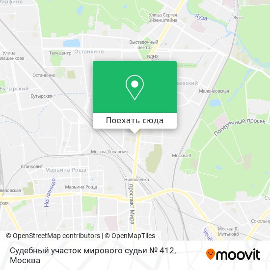 Карта Судебный участок мирового судьи № 412
