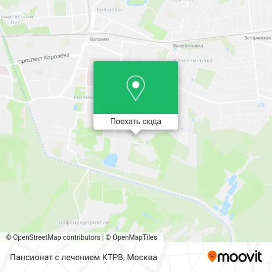 Карта Пансионат с лечением КТРВ