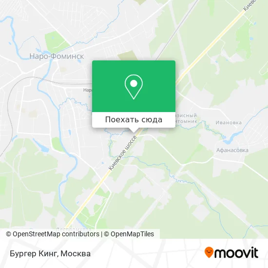 Карта Бургер Кинг