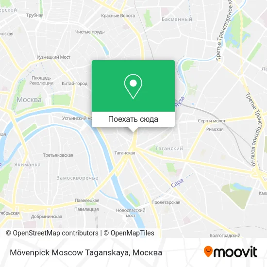 Карта Mövenpick Moscow Taganskaya