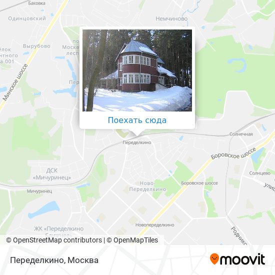 Карта переделкино с достопримечательностями