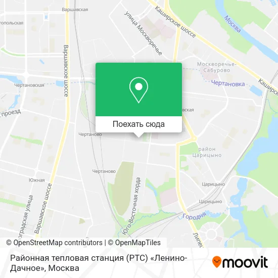 Карта Районная тепловая станция (РТС) «Ленино-Дачное»
