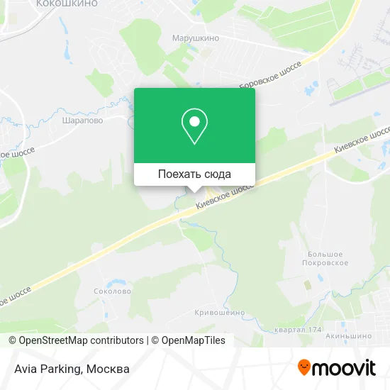 Карта Avia Parking