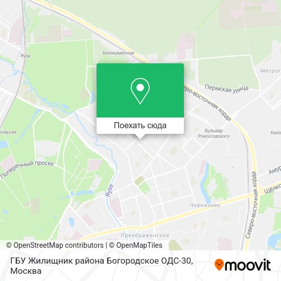 Карта ГБУ Жилищник района Богородское ОДС-30
