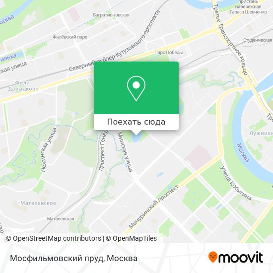 Карта Мосфильмовский пруд