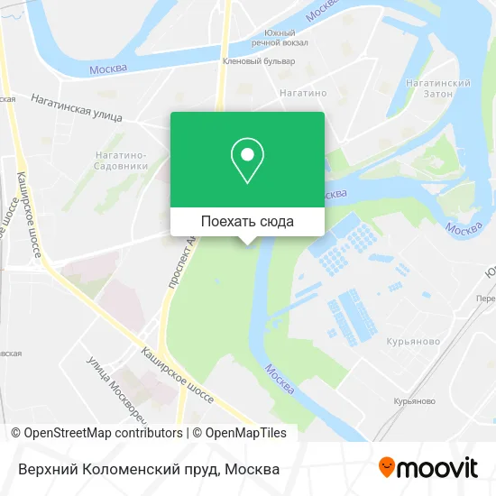 Карта Верхний Коломенский пруд