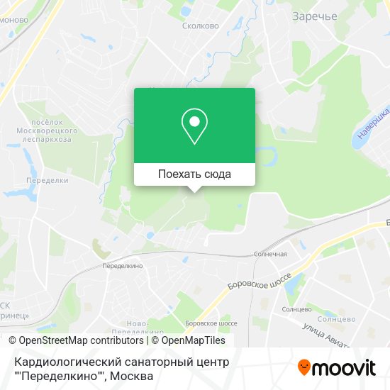 Карта Кардиологический санаторный центр ""Переделкино""