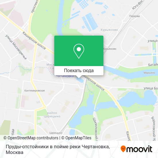 Карта Пруды-отстойники в пойме реки Чертановка