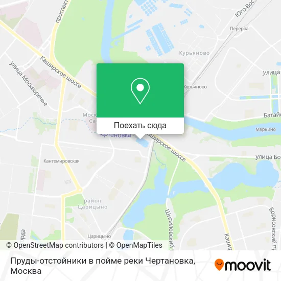 Карта Пруды-отстойники в пойме реки Чертановка