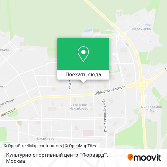 Карта Культурно-спортивный центр ""Форвард""