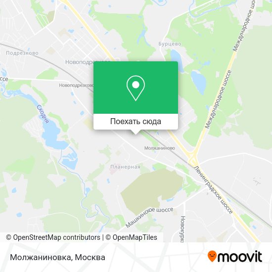 Карта Молжаниновка