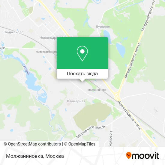 Карта Молжаниновка