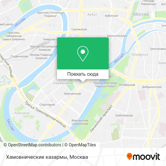Карта Хамовнические казармы