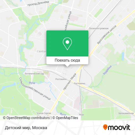 Карта Детский мир