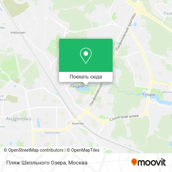 Карта Пляж Школьного Озера