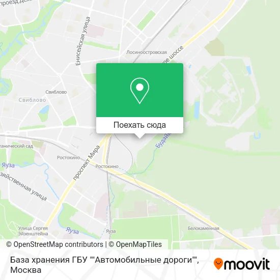 Карта База хранения ГБУ ""Автомобильные дороги""