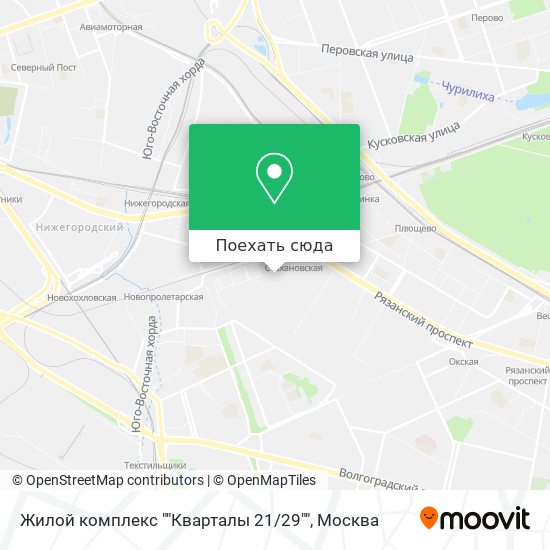 Карта Жилой комплекс ""Кварталы 21 / 29""