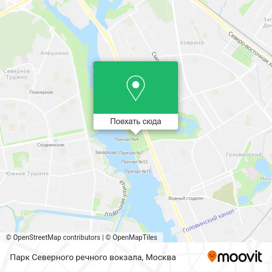 Карта Парк Северного речного вокзала