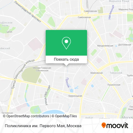 Карта Поликлиника им. Первого Мая