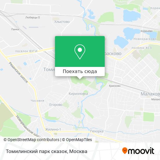 Карта Томилинский парк сказок