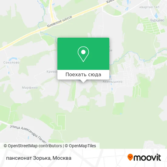 Карта пансионат Зорька