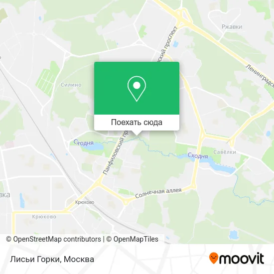 Карта Лисьи Горки