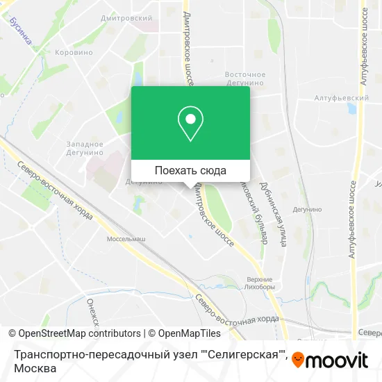 Карта Транспортно-пересадочный узел ""Селигерская""