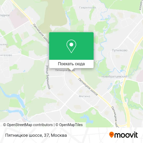 Карта Пятницкое шоссе, 37