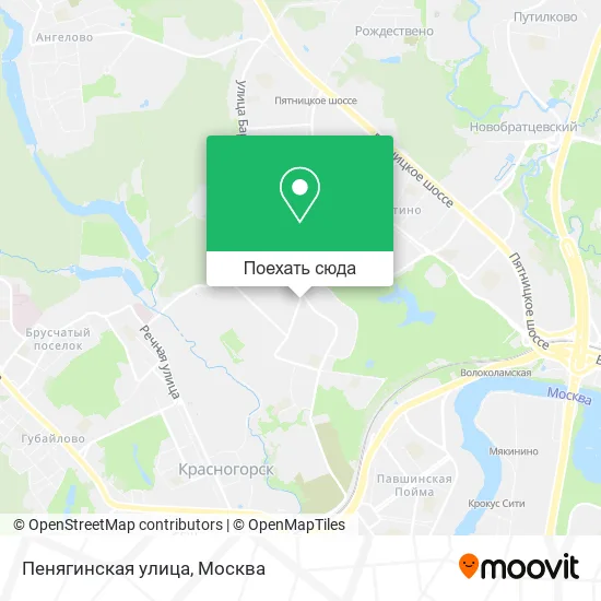 Карта Пенягинская улица