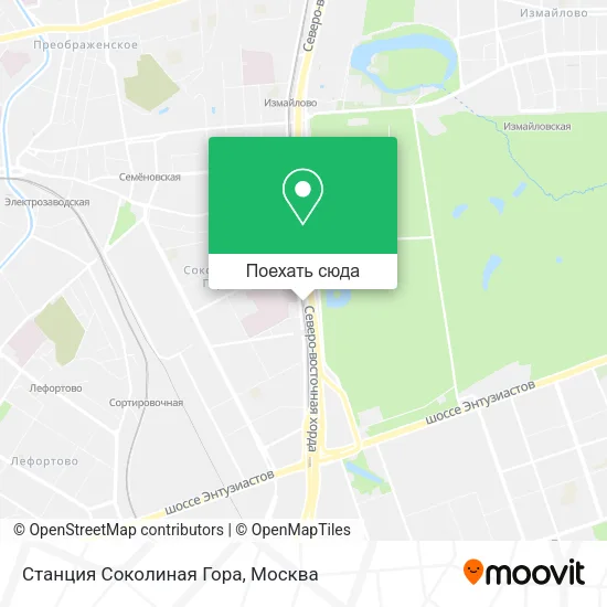 Карта Станция Соколиная Гора