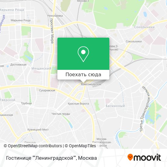 Карта Гостинице ""Ленинградской""