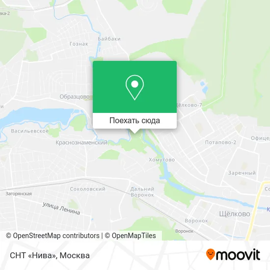 Карта СНТ «Нива»