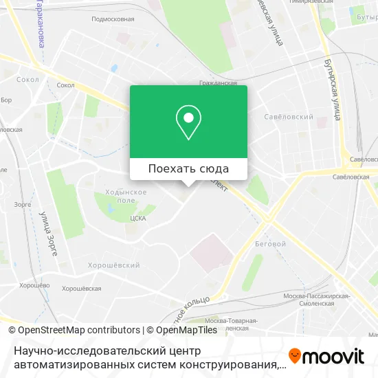 Карта Научно-исследовательский центр автоматизированных систем конструирования