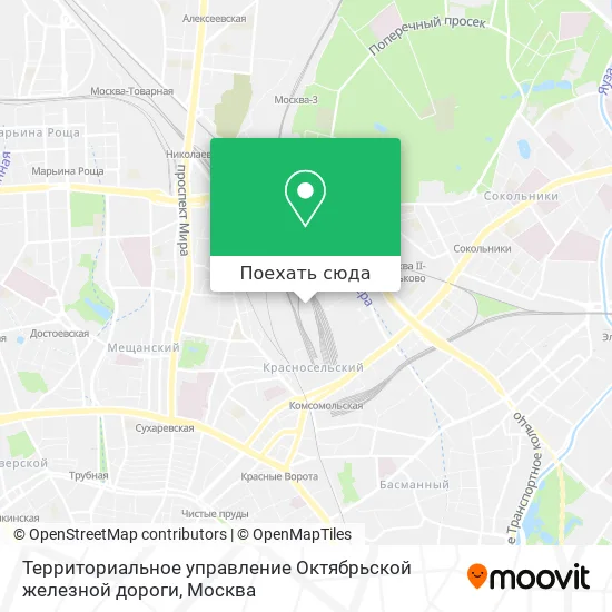 Карта Территориальное управление Октябрьской железной дороги
