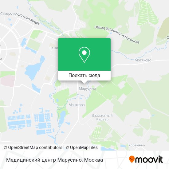Карта Медицинский центр Марусино