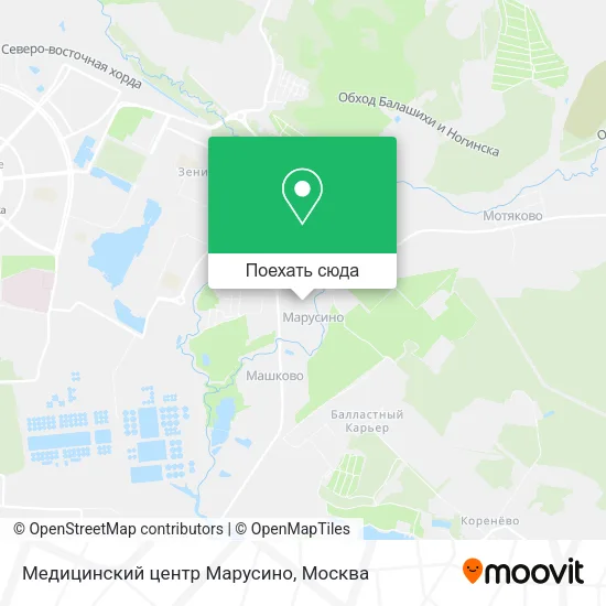 Карта Медицинский центр Марусино