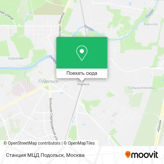 Карта Станция МЦД Подольск