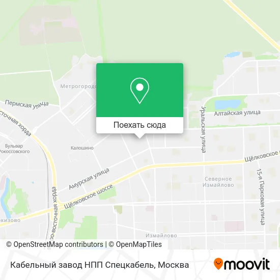 Карта Кабельный завод НПП Спецкабель