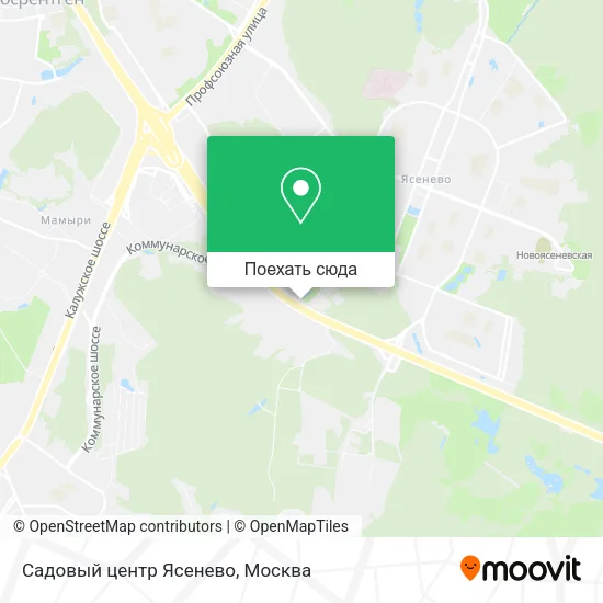 Карта Садовый центр Ясенево