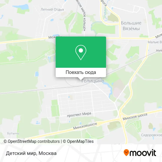 Карта Детский мир