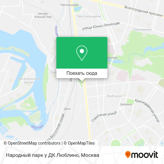 Карта Народный парк у ДК Люблино