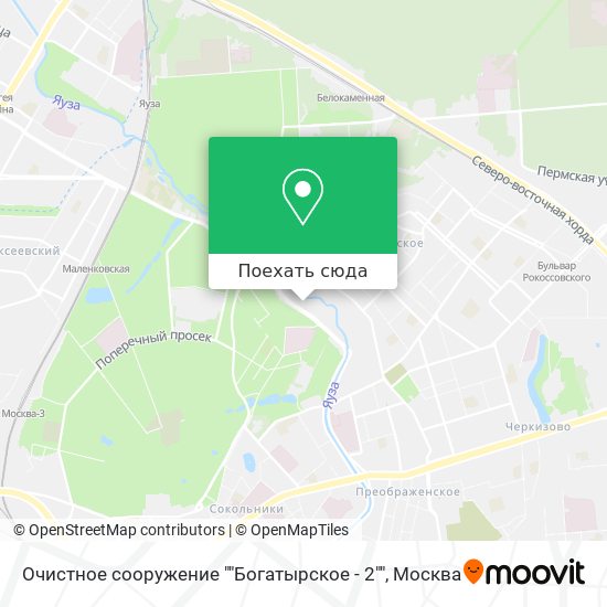 Карта Очистное сооружение ""Богатырское - 2""