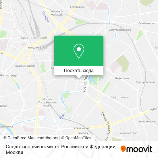 Карта Следственный комитет Российской Федерации