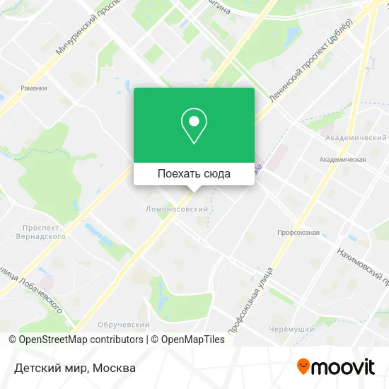 Карта Детский мир